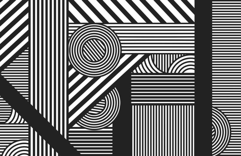 Black And White Geometric Pattern Wallpaper