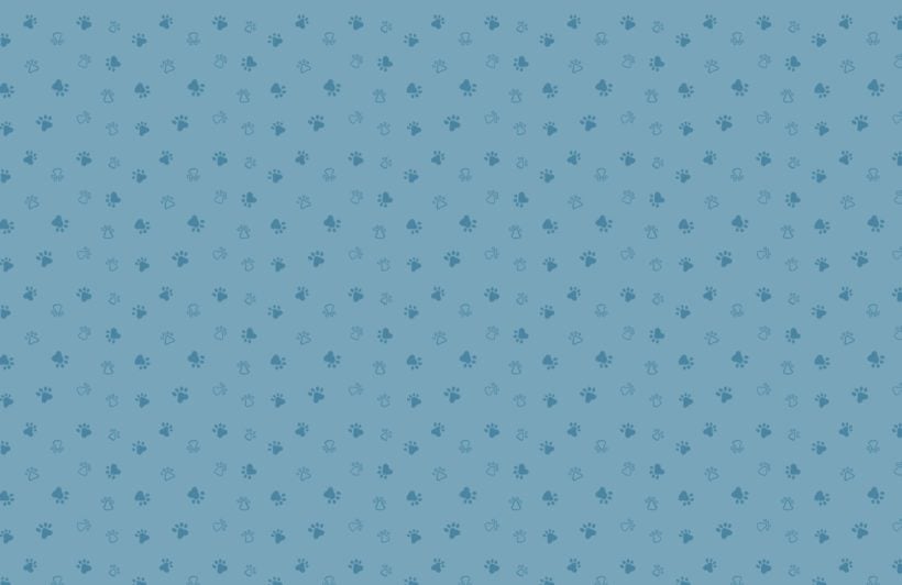 Papier peint Bleu motif Pattes de Chien
