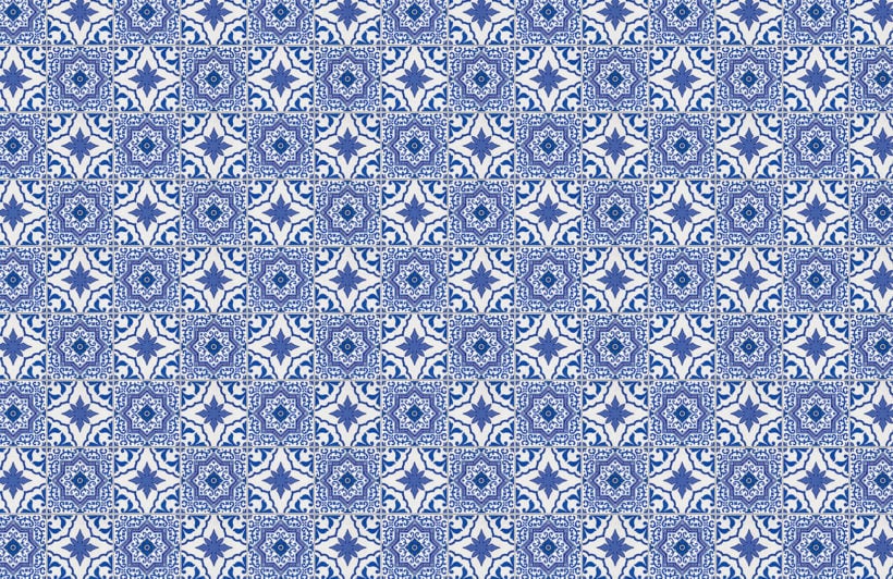 Portuguese Pattern Tile Wallpaper Mural | Murals Wallpaper