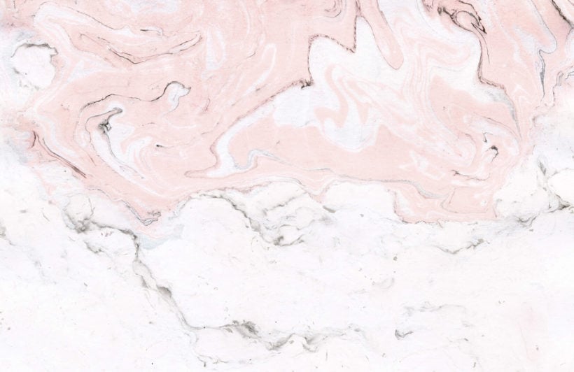 Pink \u0026 White Marble Wallpaper Mural 